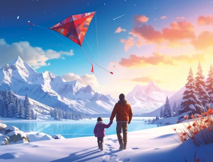 Den Weihnachtsdrachen steigen lassen